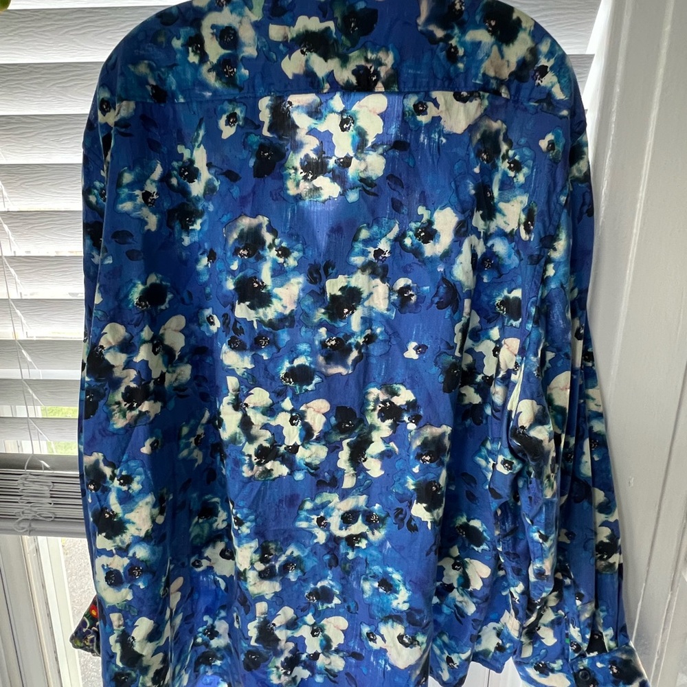 Robert Graham Multicolor Floral Embroidered Shirt